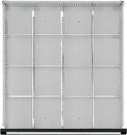 Schubladenunterteilungsmaterial Front-H.85-150mm 1/4 Teilung