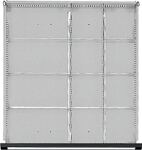 Schubladenunterteilungsmaterial Front-H.85-150mm 1/2-1/4 Teilung