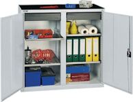 Werkzeug-/Beistellschrank H1000xB1000xT500mm 2Schubl.,4Bd.lichtgrau/lichtgrau