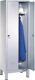 Garderobenschrank m.Füßen H1850xB610xT500mm lichtgrau/ lichtgrau 2 Abt.