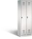Garderobenschrank m.Sockel H1800xB610xT500mm lichtgrau/ lichtgrau 2 Abt.