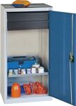 Werkzeug-/Beistellschrank H1000xB500xT500mm 2Schubl.,1BD grau/blau STUMPF