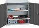 Werkzeug-/Beistellschrank H1000xB1000xT500mm 1Schubl.2Bd.lichtgrau/anthrazitgrau