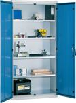 Flügeltürenschrank H2000xB1000xT490mm lichtgrau/lichtgrau 5 BD staubdicht