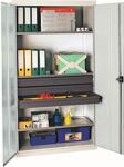 Werkzeug-/Beistellschrank H1800xB1000xT500mm 3Schubl.,3Bd.lichtgrau/enzianblau