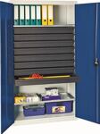 Werkzeug-/Beistellschrank H1800xB1000xT500mm 8Schubl.,2Bd.lichtgrau/enzianblau
