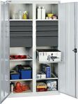 Werkzeug-/Beistellschrank H1800xB1000xT500mm 8Schubl.,6Bd.lichtgrau/lichtgrau