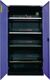 Elektro-Flügeltürenschrank H1995xB1000xT400mm grau/taubenblau 4BD Vollblechtüren