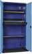 Elektro-Flügeltürenschrank H1995xB1000xT580mm blau 3BD 1Schubl.Vollblechtür