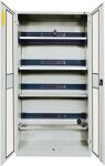 Elektro-Flügeltürenschrank H1995xB1000xT400mm lichtgrau 4BD Sichtfenstert.
