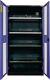 Elektro-Flügeltürenschrank H1995xB1000xT400mm grau/blau NCS 4 BD Sichtfenstert.
