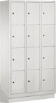 Fächerschrank H1850xB900xT500mm m.Sockel Anz.Fächer 3x4 lichtgrau/lichtgrau
