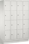 Fächerschrank H1850xB1190xT500mm m.Sockel Anz.Fächer 4x4 lichtgrau/lichtgrau