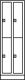 Fächerschrank m.Sockel lichtgrau/lichtgrau H1950xB620xT500mm 2x2 Abt.C+P