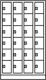 Fächerschrank m.Sockel lichtgrau/enzianblau H1950xB620xT500mm 2x6 Abt.C+P