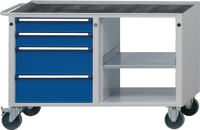 Werkstattwagen H750xB1090xT620mm lichtgrau/enzianblau SchublxH 2x90,2x180mm ANKE