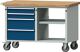 Werkstattwagen H790xB1140xT650mm lichtgrau/enzianblau SchublxH 2x90,2x180mm ANKE