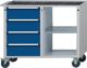 Werkstattwagen H930xB1090xT620mm lichtgrau/enzianblau Schubl.xH 4x180mm ANKE