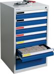 Steckregal, NW-Nr.: 9000452800 H1850xB1000xT300mm, Grundregal META lichtgrau/enzianblau, Tragfähigkeit 80kg  