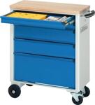 Werkstattwagen Buchenplatte H860xB700xT350mm lichtgrau/blau