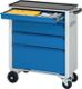 Werkstattwagen Metallablage H860xB700xT350mm lichtgrau/blau