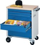 Werkstattwagen Buchenplatte H860xB700xT520mm lichtgrau/blau