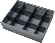 Schubladenunterteilungsmaterial Front-H.130-180mm 5 Steckleisten RAU