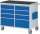 Werkstattwagen Metallablage H975xB1145xT650mm grau/blau Schubl.xH 2x270,6x150mm