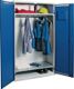 Garderobenschrank 2 Fbd.H1800xB1000xT500mm lichtgrau/ enzianblau 1 Abt.