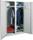 Garderobenschrank 4 Fbd.m.Trennw.H1800xB1000xT500mm lichtgrau/ lichtgrau 2 Abt.