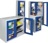 Flügeltürenschrank H900xB1000xT500mm lichtgrau/lichtgrau 2 BD STUMPF