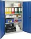 Flügeltürenschrank H1800xB1000xT500mm lichtgrau/enzianblau 4 BD STUMPF