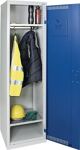 Garderobenschrank 2 Fbd.H1800xB500xT500mm lichtgrau/enzianblau 1 Abt.STUMPF