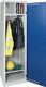 Garderobenschrank 2 Fbd.H1800xB500xT500mm lichtgrau/enzianblau 1 Abt.STUMPF