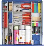 Schubladenunterteilungsmaterial Front-H.100mm 12-tlg.Metall f.Schrank-B.500mm