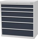 Schubladenschrank H1019xB980xT500mm lichtgrau/grau 6 Schubl.Vollauszug