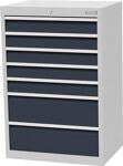 Schubladenschrank H1019xB680xT500mm lichtgrau/grau 7 Schubl.Vollauszug
