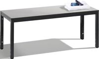 Garderobenbank H401xB1000xT353mm m.HPL-Leisten STA schwarzgrau C+P