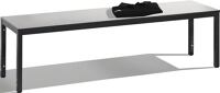 Garderobenbank H401xB1500xT353mm m.HPL-Leisten STA schwarzgrau C+P
