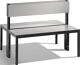 Garderobenbank H796xB1000xT760mm m.HPL-Leisten STA schwarzgrau doppels.C+P