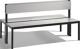 Garderobenbank H796xB1500xT760mm m.HPL-Leisten STA schwarzgrau doppels.C+P