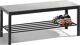 Garderobenbank H401xB1000xT353mm m.HPL-Leisten STA schwarzgrau m.Schuhrost C+P