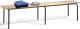 Garderobenbank H460xB2000xT460mm Stahlrohr 27mm schwarzgrau Buche-Massivholz C+P