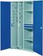 Vertikalschrank H1950xB1000xT600mm grau/blau 2Ausz.3Fächer SL2x100mm Lochpl.-Tür