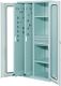 Vertikalschrank H1950xB1000xT600mm grau 2Ausz.3Fächer Schubl.2x100mm Sichtf.-Tür