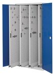 Vertikalschrank H1950xB1000xT600mm grau 2Ausz.3Fächer Schubl.1x175mm Sichtf.-Tür