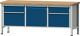 Werkbank V B2000xT700xH890mm Universalplatte lichtgrau/blau 4 Schubl.1 Tür ANKE