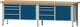 Werkbank V B2800xT700xH890mm Buche massiv lichtgrau/blau 4 Schubl.1 Tür ANKE