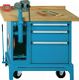 Werkbank B1000xT700xH850mm Buche-Multiplex grau blau 00.05.9069 RAL 5012 LOKOMA