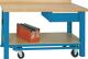 Werkbank B1500xT700xH850mm Buche-Multiplex grau blau 00.05.2420 RAL 5012 LOKOMA